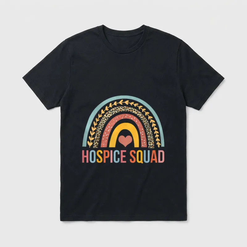 Rainbow Hospice Squad Nurse Terminal Care T-Shirt – Classic T-Shirt in Black
