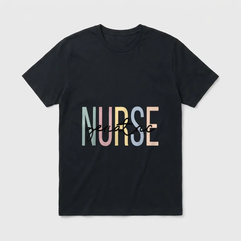 Geriatric Nursing Boho Nurse T-Shirt – Classic T-Shirt in Black