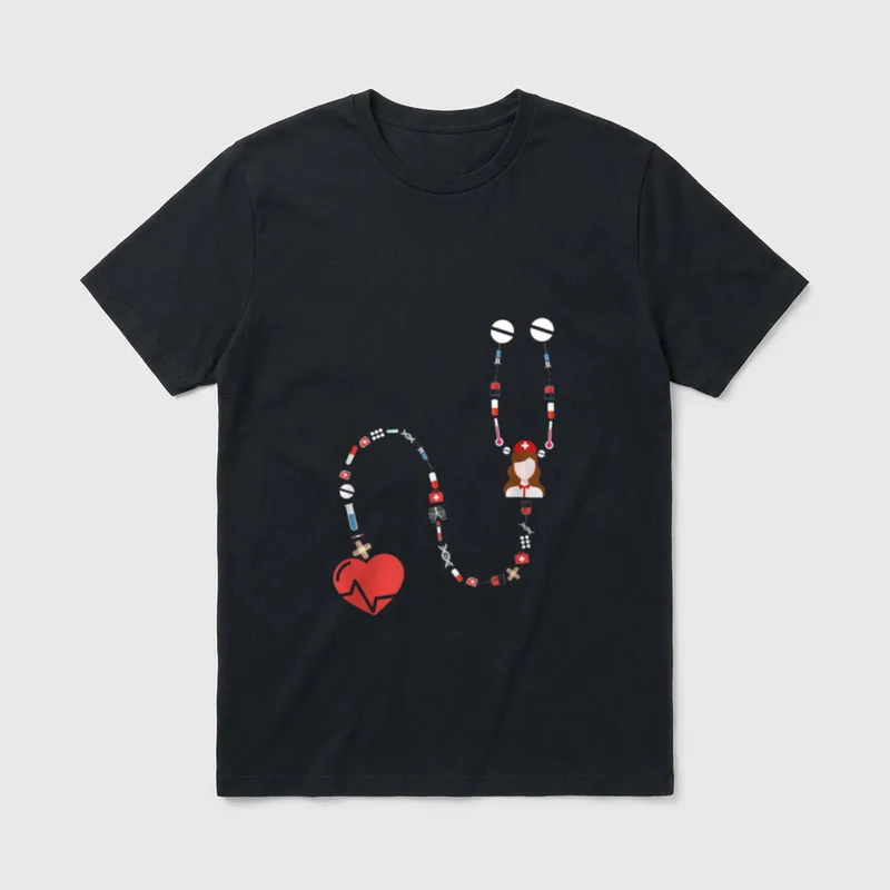 Love Nursing Student Medical School Nurse T-Shirt – Classic T-Shirt in Black