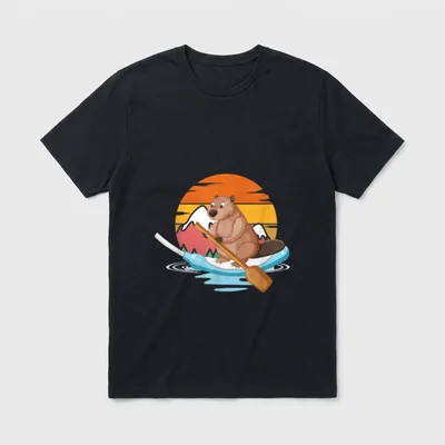 Cooter Canoe Beaver Funny Nurse Life T-Shirt – Classic T-Shirt in Black