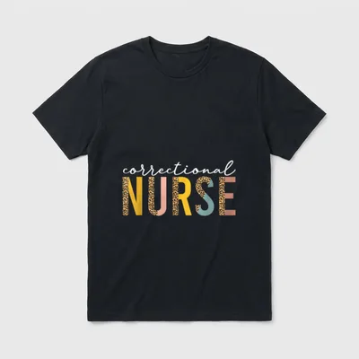 Correctional Nurse Funny Forensic Nursing Leopard T-Shirt – Classic T-Shirt in Black
