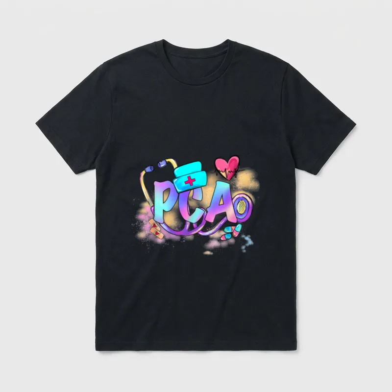 Tie Dye PCA Cute Nurse Day T-Shirt – Classic T-Shirt in Black