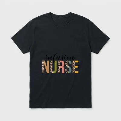 Leopard Infusion Nurse Nursing T-Shirt – Classic T-Shirt in Black