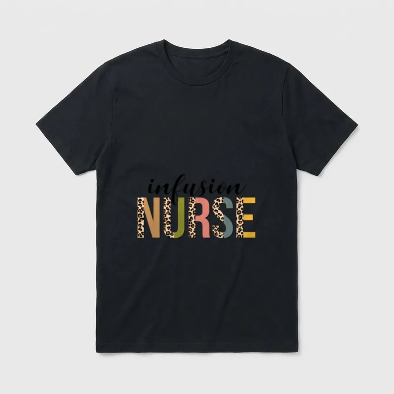 Leopard Infusion Nurse Nursing T-Shirt – Classic T-Shirt in Black