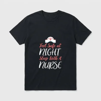 Sleep with a Nurse Funny Nursing T-Shirt – Classic T-Shirt in Black