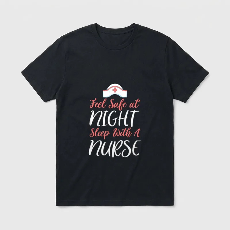 Sleep with a Nurse Funny Nursing T-Shirt – Classic T-Shirt in Black