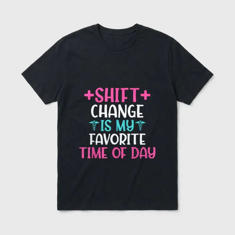 Favorite Time of Day Hospital Nursing T-Shirt – Classic T-Shirt in Black