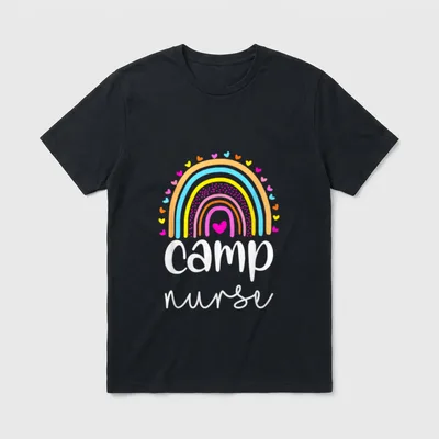Camp Nurse Nurse Nurses Day Celebrate T-Shirt – Classic T-Shirt in Black