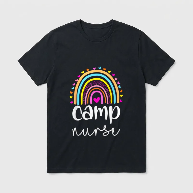 Camp Nurse Nurse Nurses Day Celebrate T-Shirt – Classic T-Shirt in Black