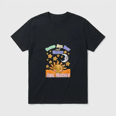 Night Shift Sleep All Day Medical T-Shirt – “SLEEP ALL DAY and NURSE ALL NIGHT” – Classic T-Shirt in Black