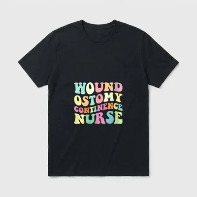 WOCN Nurse Wound Ostomy Continence Nurses T-Shirt – Classic T-Shirt in Black