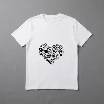 Heart Shaped Nursing Tools Nurse Healthcare T-Shirt – Classic T-Shirt in Black