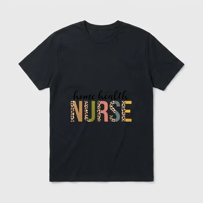 Leopard Home Health Nurse Nursing T-Shirt – Classic T-Shirt in Black