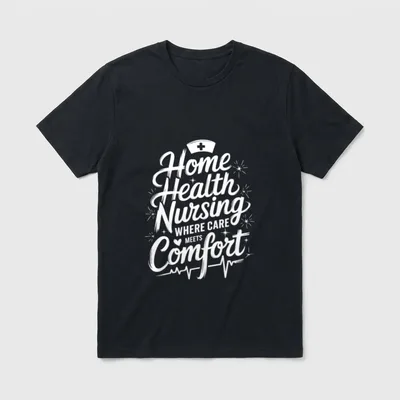 Home Health Nursing for Care Worker T-Shirt – Classic T-Shirt in Black