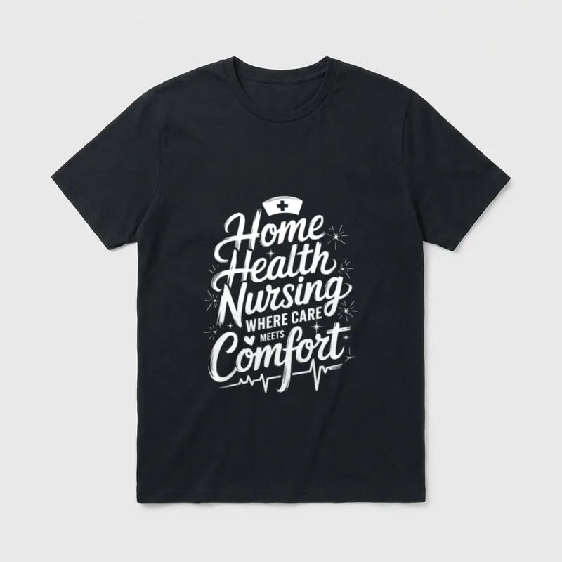 Home Health Nursing for Care Worker T-Shirt – Classic T-Shirt in Black