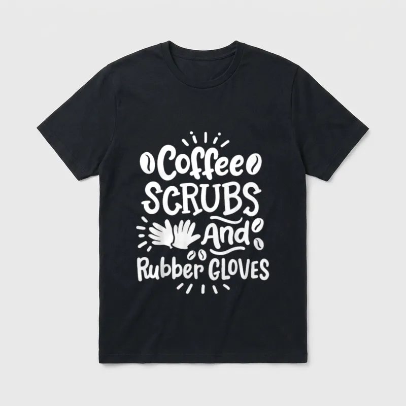Nurse Nursing RN Coffee T-Shirt – Classic T-Shirt in Black