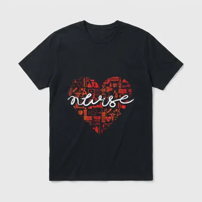Nursing Healthcare Hospital Medicine Heart Medical T-Shirt – Classic T-Shirt in Black