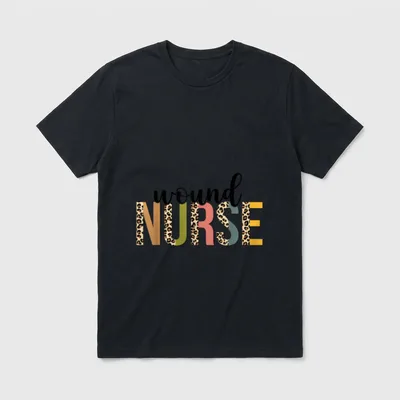 Leopard Wound Nurse Nursing T-Shirt – Classic T-Shirt in Black