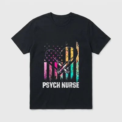 Psych Nurse Psychiatric Nursing RN Practitioner T-Shirt – Classic T-Shirt in Black