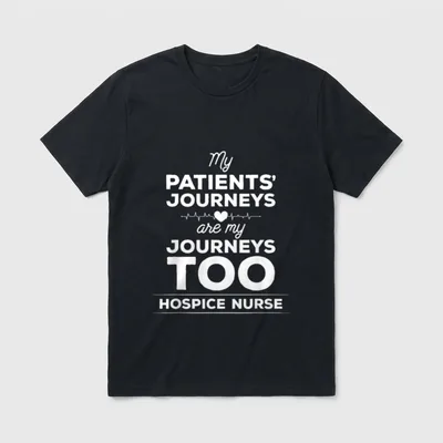 Lovely Hospice Nursing for a Nurse T-Shirt – Classic T-Shirt in Black