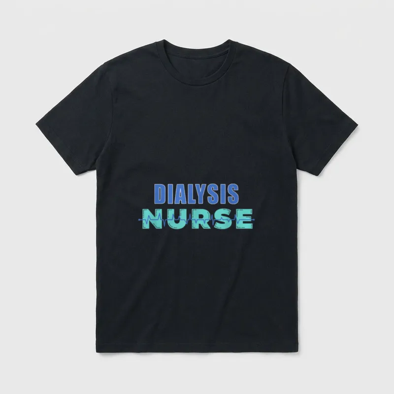 Dialysis Nurse Heartbeat Nursing T-Shirt – Classic T-Shirt in Black