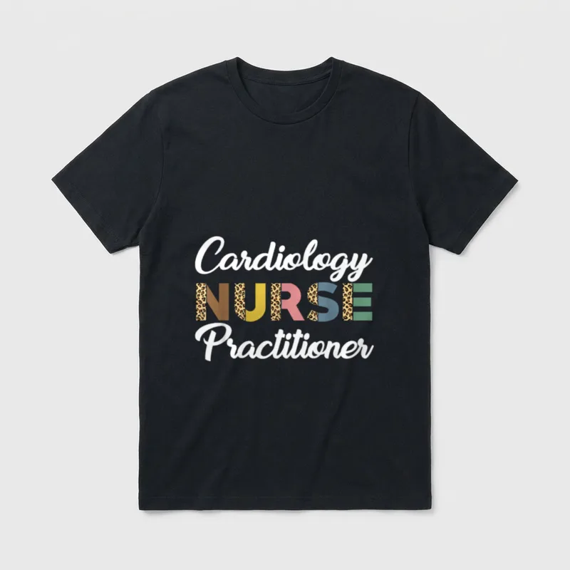 Cardiology Nurse Practitioner Leopard Nursing T-Shirt – Classic T-Shirt in Black