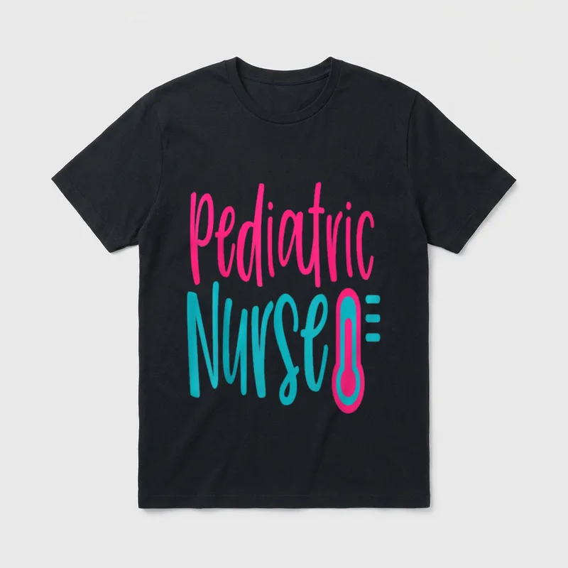 Pediatric Nurse Work Hospital Nursing T-Shirt – Classic T-Shirt in Black