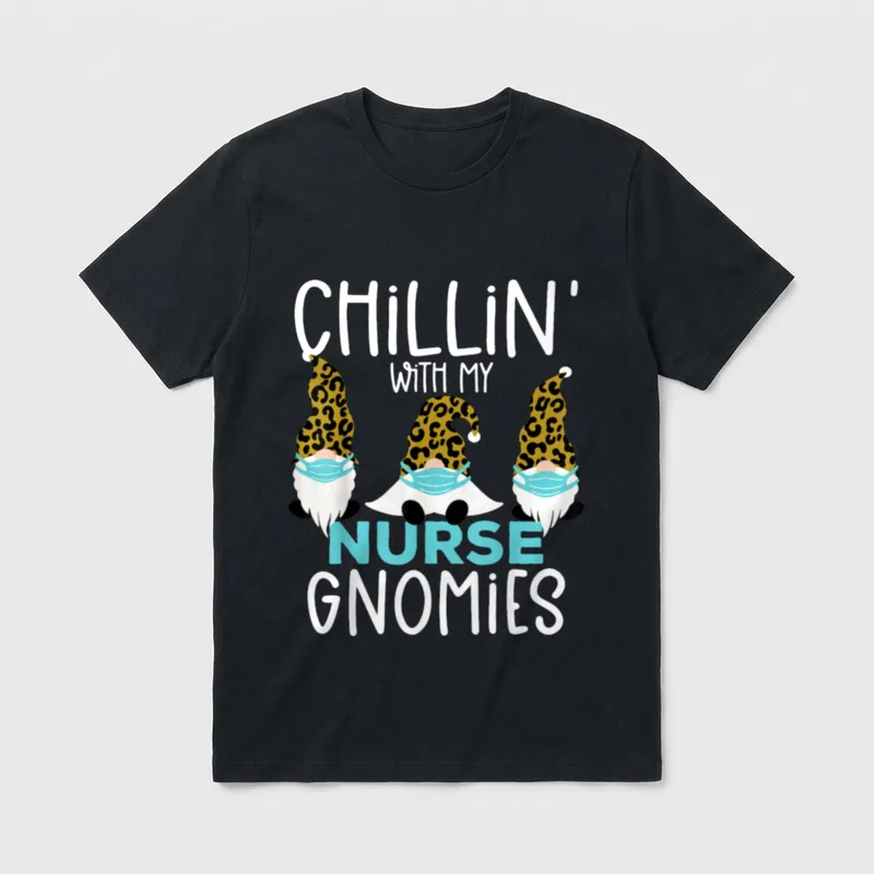 CHILLIN with MY GNOMIES Nurse Doctor T-Shirt – Classic T-Shirt in Black