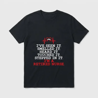Retired Nurse Nursing Retirement Medical Registered T-Shirt – Classic T-Shirt in Black