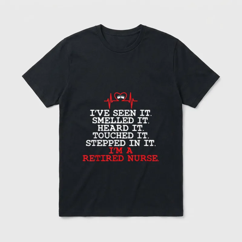 Retired Nurse Nursing Retirement Medical Registered T-Shirt – Classic T-Shirt in Black