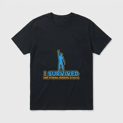 I Survived Her Passing Nursing Perfect T-Shirt – Classic T-Shirt in Black