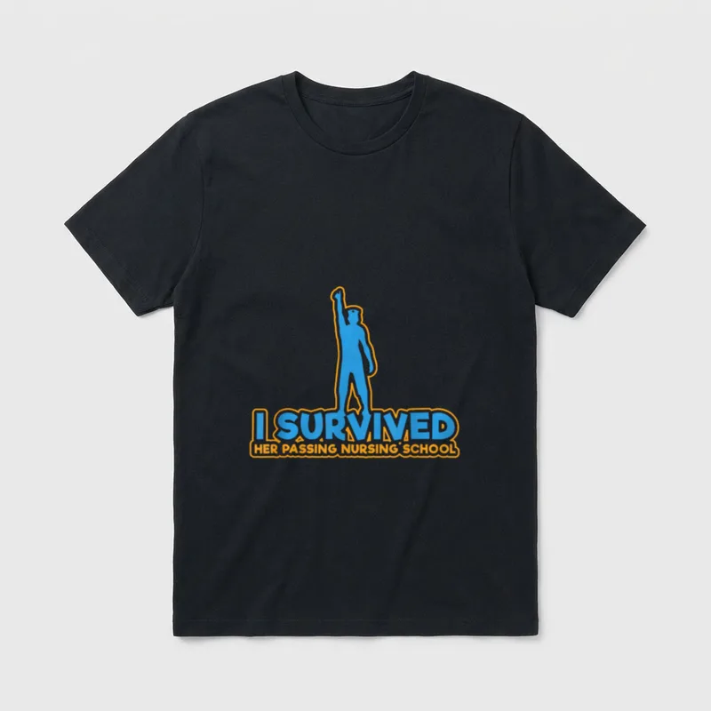 I Survived Her Passing Nursing Perfect T-Shirt – Classic T-Shirt in Black