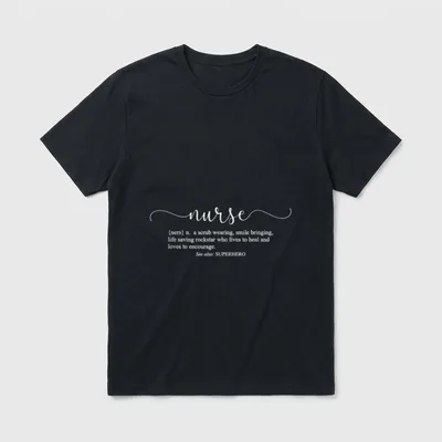 Nurse Definition Cute Vocational Nursing Graduation T-Shirt – Classic T-Shirt in Black