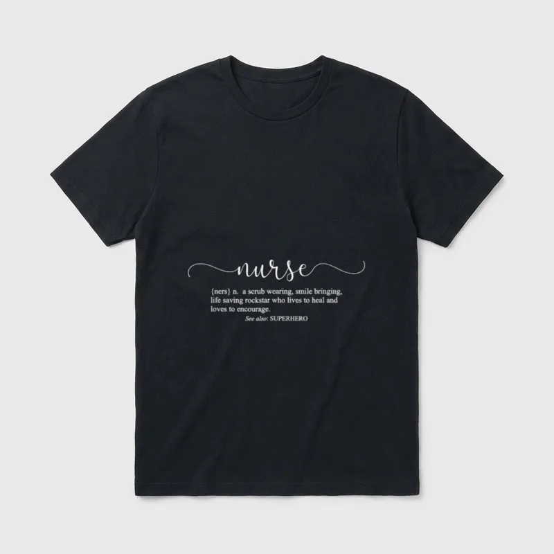 Nurse Definition Cute Vocational Nursing Graduation T-Shirt – Classic T-Shirt in Black