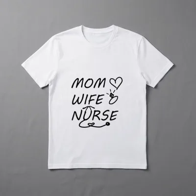 Mom Wife Nurse Retro Healthcare Professional T-Shirt – Classic T-Shirt in Black
