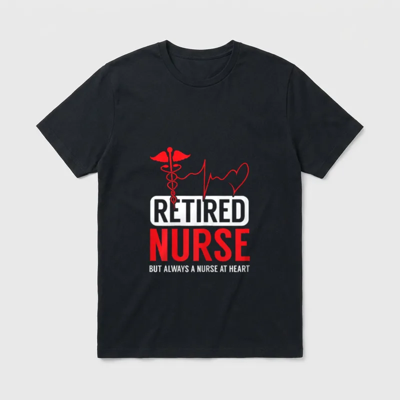 Retired Nurse Cool Nursing Retirements T-Shirt – Classic T-Shirt in Black