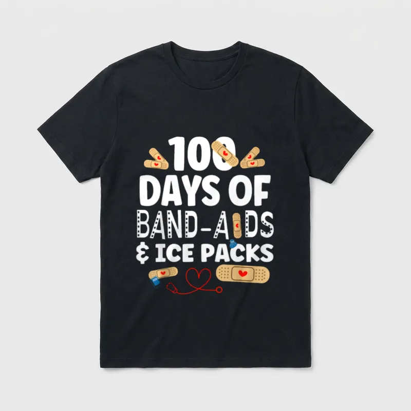 Days Band Aids Ice Packs Nurse T-Shirt – Classic T-Shirt in Black