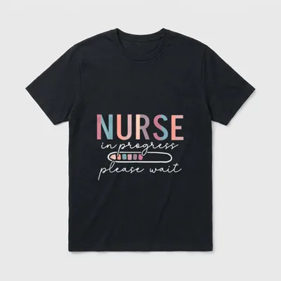 Nursing Student Nurse Appreciation Black Modern T-Shirt – Classic T-Shirt in Black