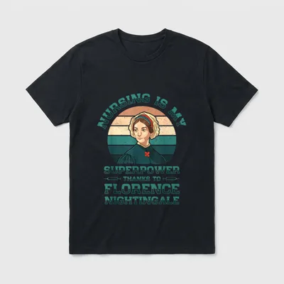 Nurse Florence Nightingale Medical Nursing Thanks T-Shirt – Classic T-Shirt in Black