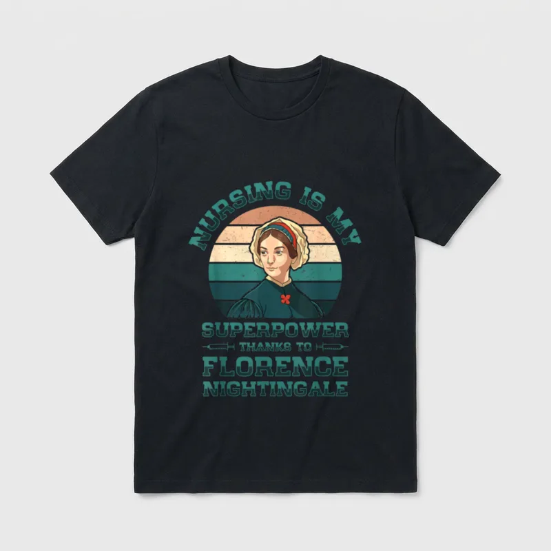 Nurse Florence Nightingale Medical Nursing Thanks T-Shirt – Classic T-Shirt in Black