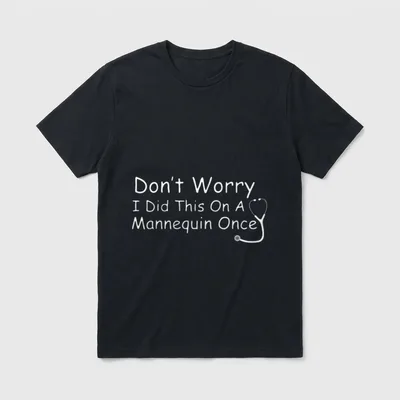 Mannequin Once Stethoscope Nurse T-Shirt – Classic T-Shirt in Black