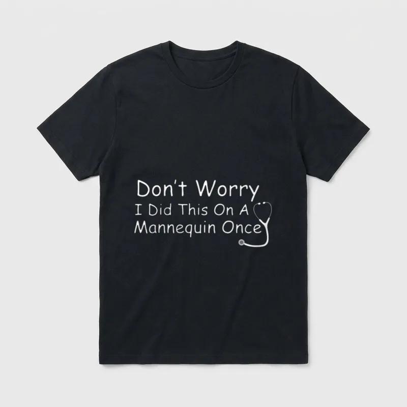 Mannequin Once Stethoscope Nurse T-Shirt – Classic T-Shirt in Black