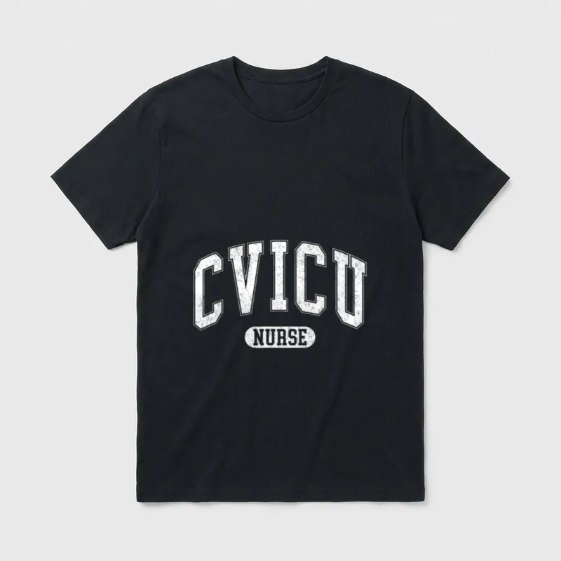Funny CVICU Nurse Nursing Cool T-Shirt – Classic T-Shirt in Black