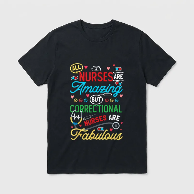 Correctional Care Nurse T-Shirt – Classic T-Shirt in Black
