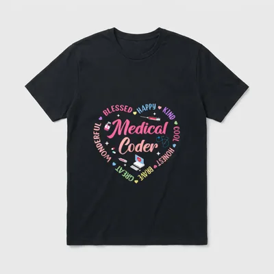 Medical Coder Heart Hospital Nurse T-Shirt – Classic T-Shirt in Black