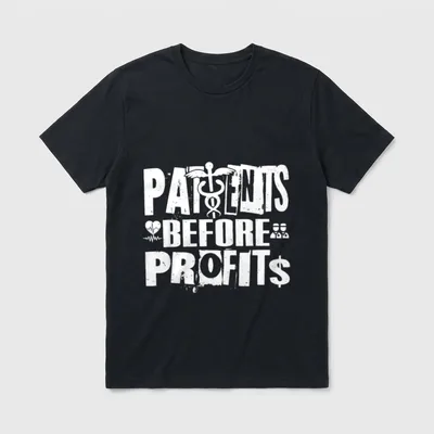 Patients Before Profits Nurses Strike Staffing T-Shirt – Classic T-Shirt in Black