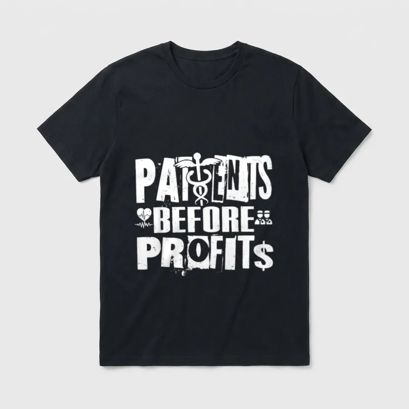 Patients Before Profits Nurses Strike Staffing T-Shirt – Classic T-Shirt in Black