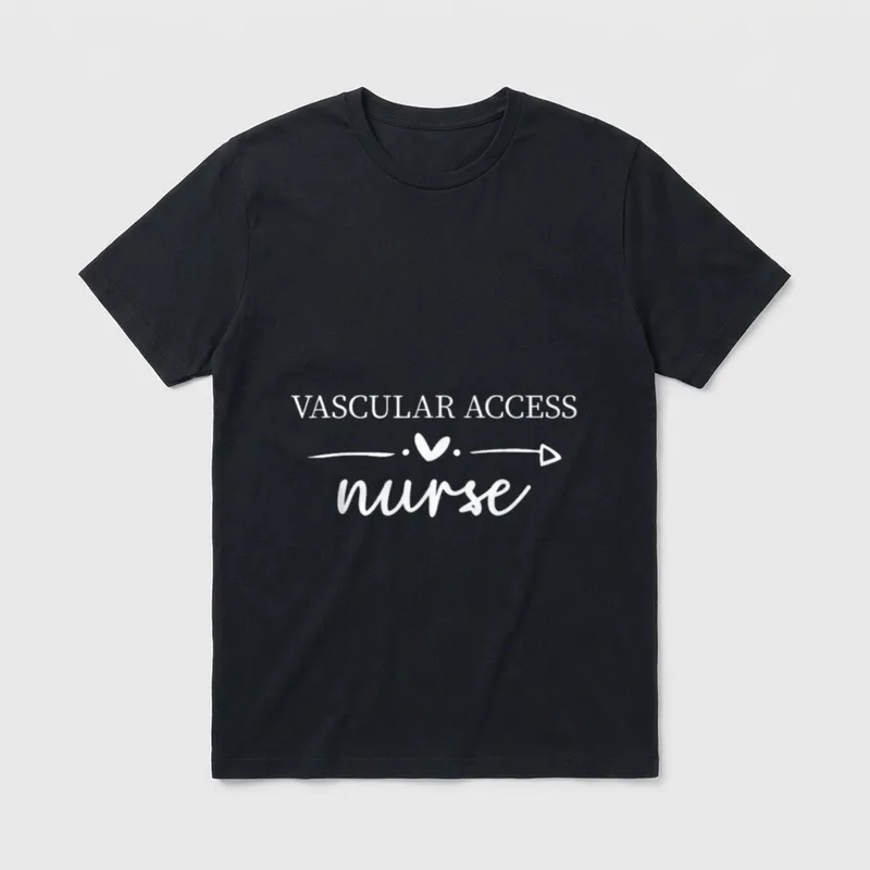 Vascular Access Team Nursing RN Nurse T-Shirt – Classic T-Shirt in Black