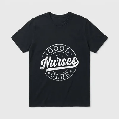 Cool Nurses Club Emblem Best Nurse T-Shirt – Classic T-Shirt in Black