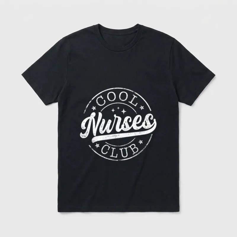 Cool Nurses Club Emblem Best Nurse T-Shirt – Classic T-Shirt in Black